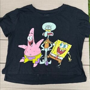 Nickelodeon SpongeBob cropped tshirt size medium